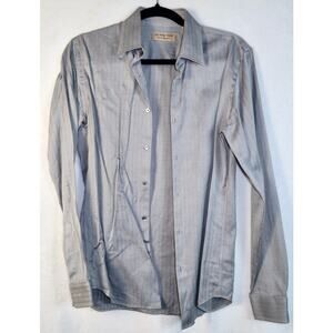 $699 Burberry Mens 15-38 Small Dress Shirt Limited Edition Gray